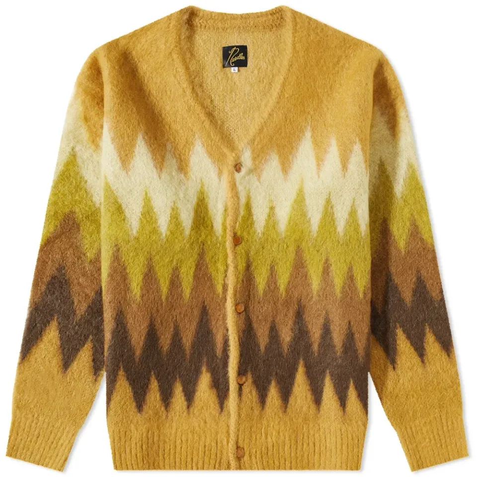 Mohair Zigzag Cardigan