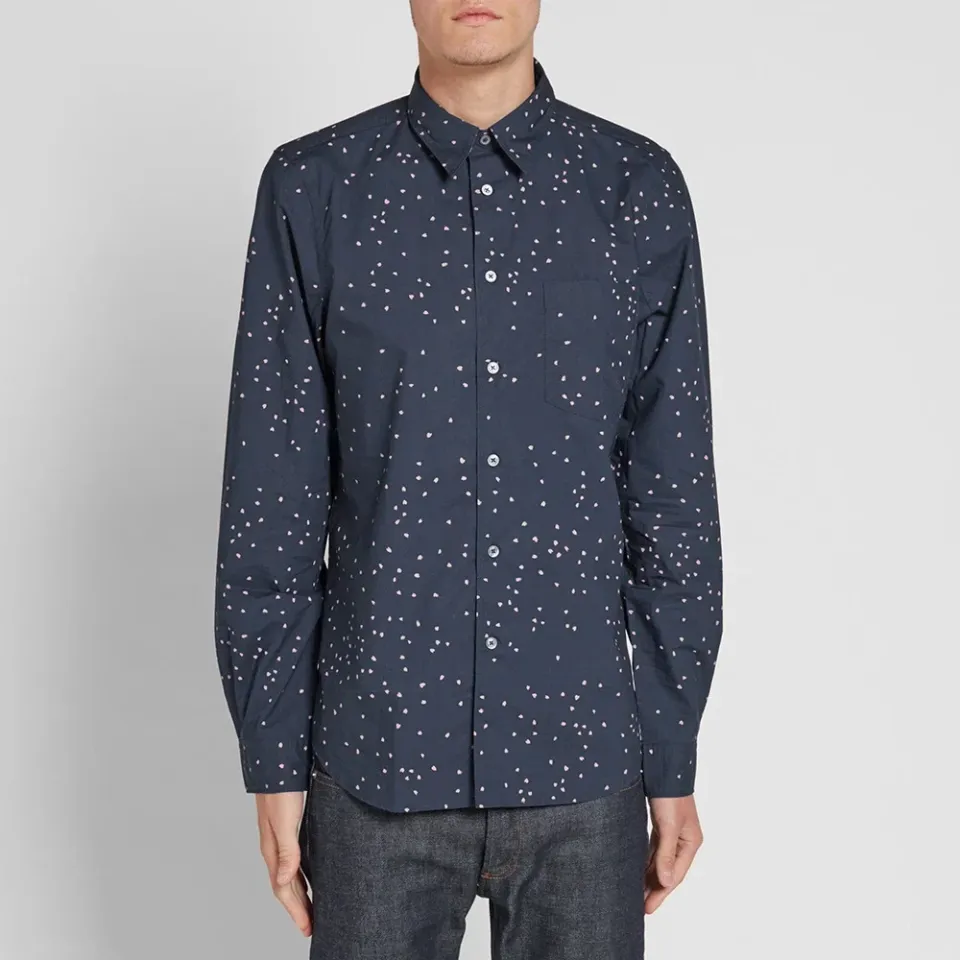 Tailored Fit Heart Print Shirt