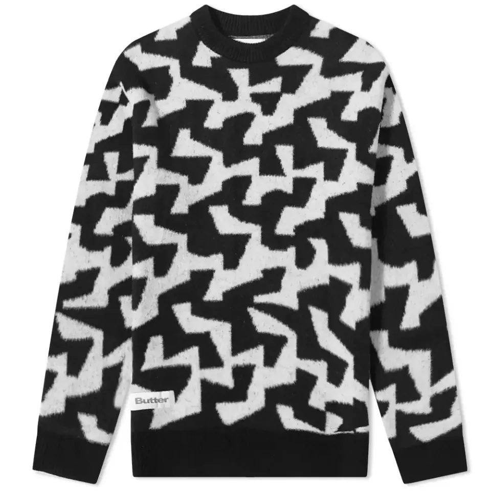 Mohair Jaquard Crew Knit