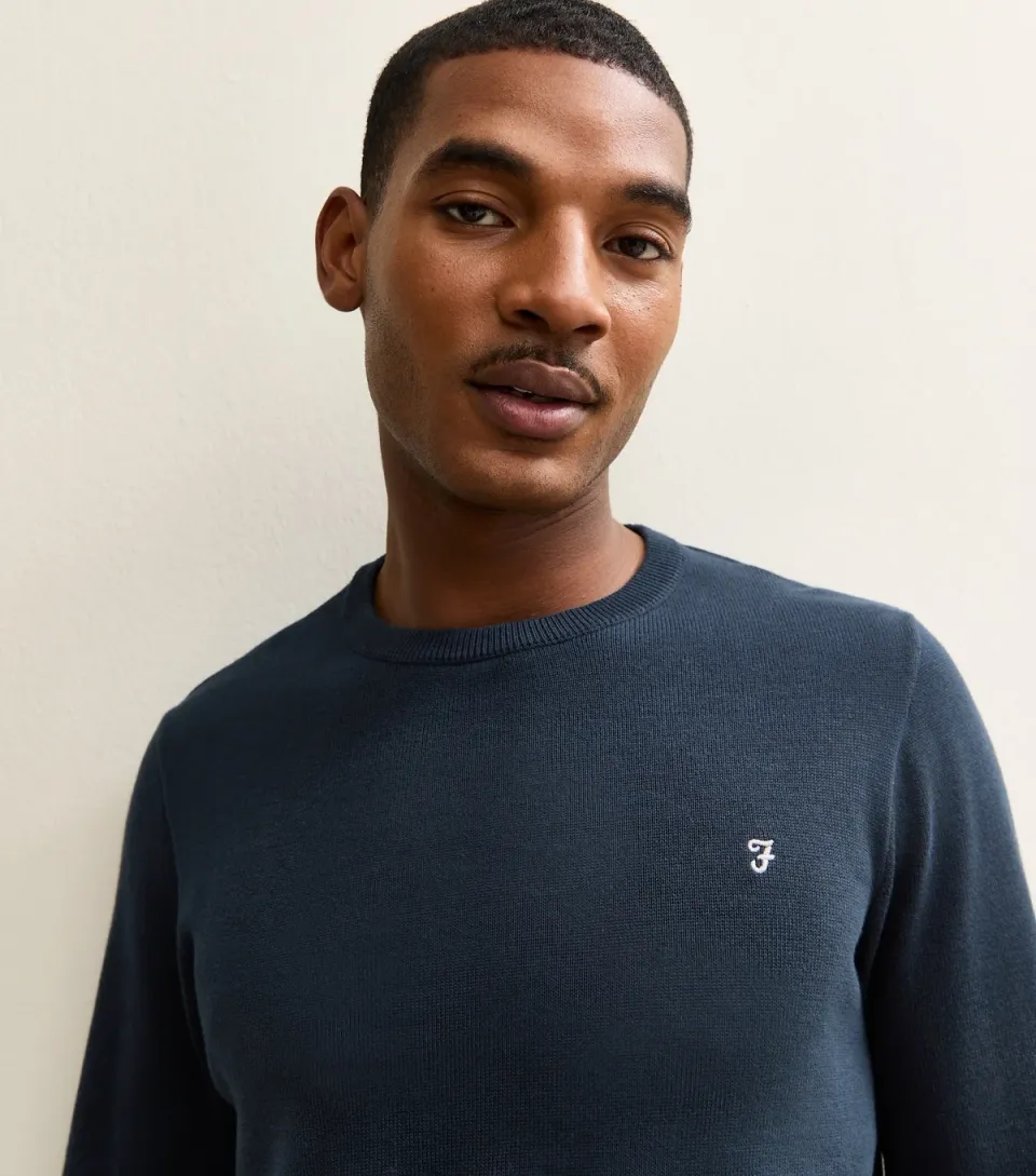 Men's Slim Crew Neck Fine Knit Jumper