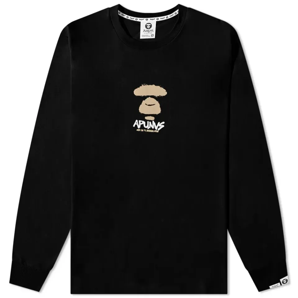 AAPE Long Sleeve Spray T-Shirt