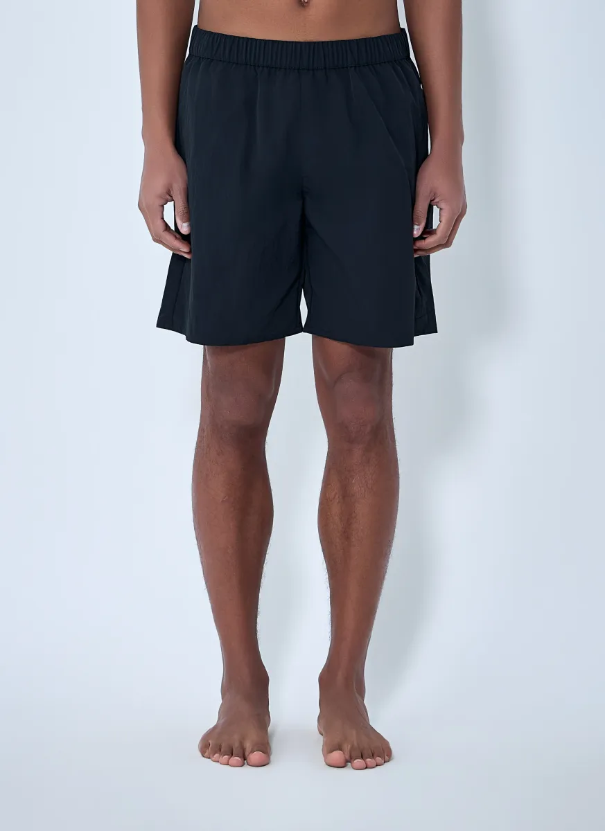 Elastic Waistband Swim Shorts