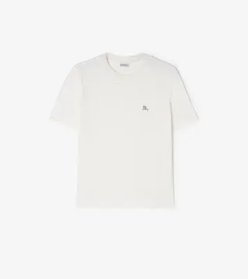 Knight Jewel Cotton T-shirt in Chalk white