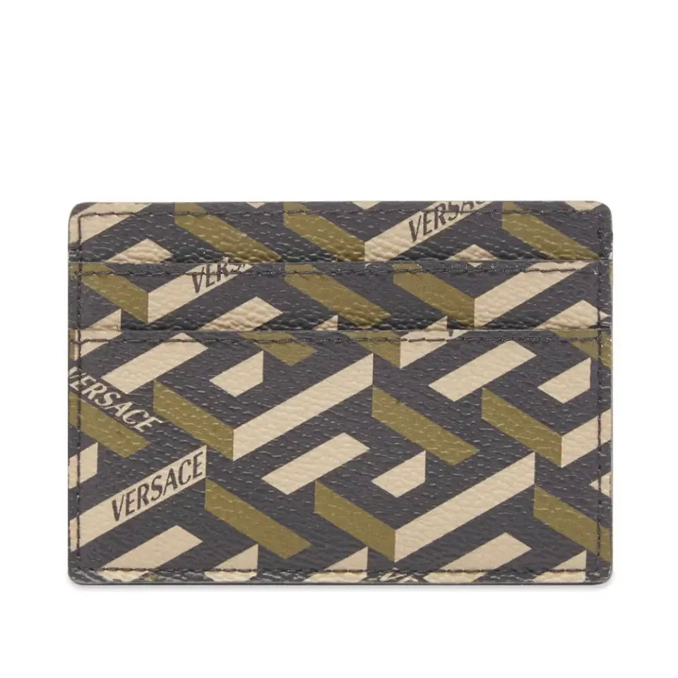 Monogrammed Geometric Logo Card Holder