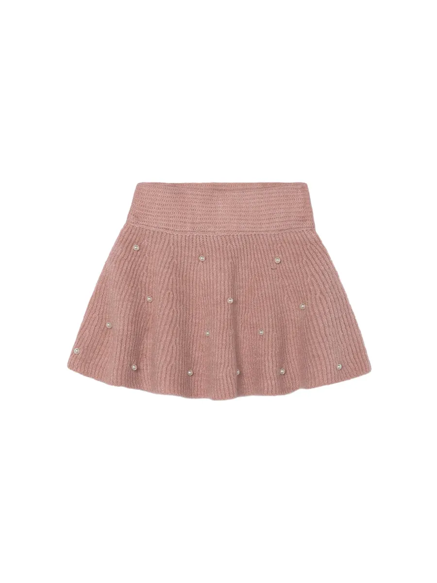 Kids' Wool Blend Pearl Knit Skirt