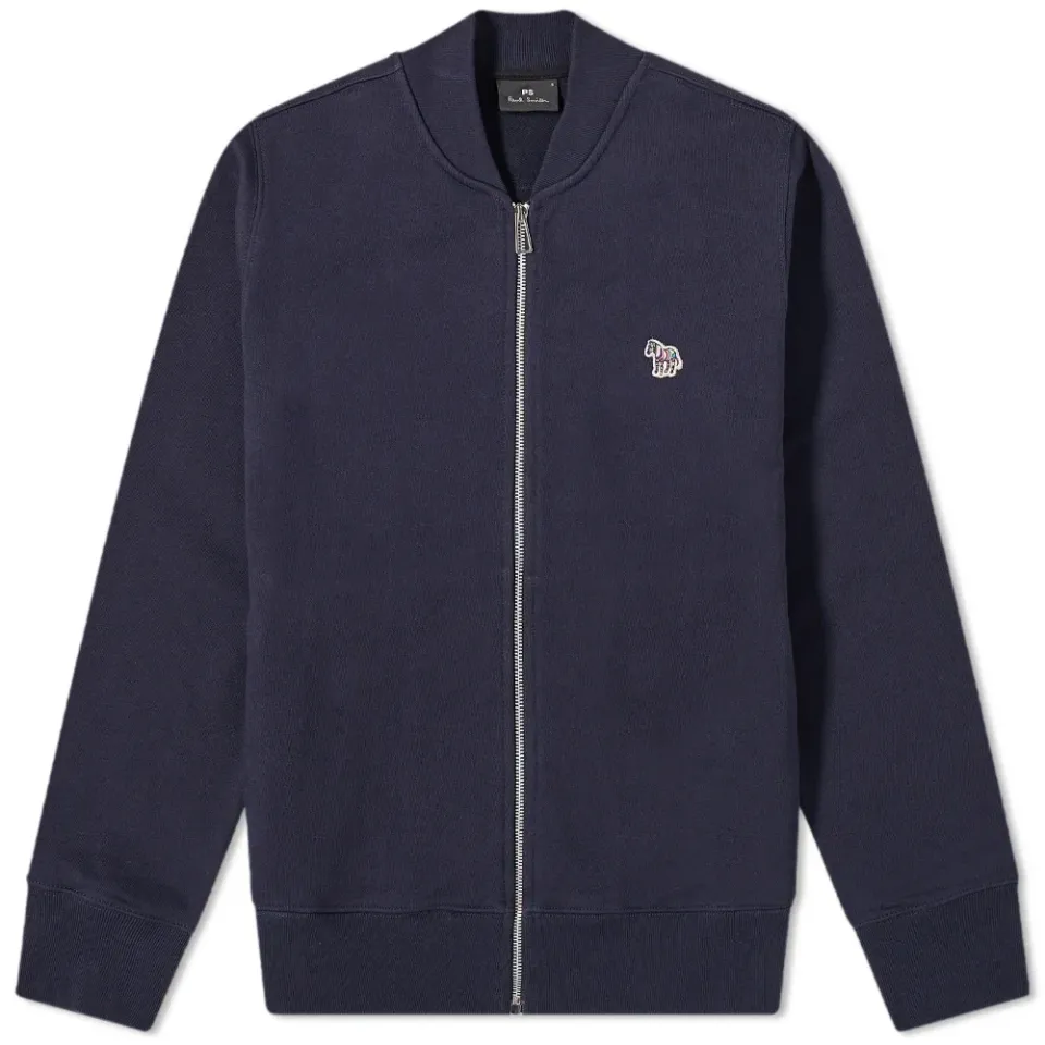 Zebra Jersey Zip Bomber