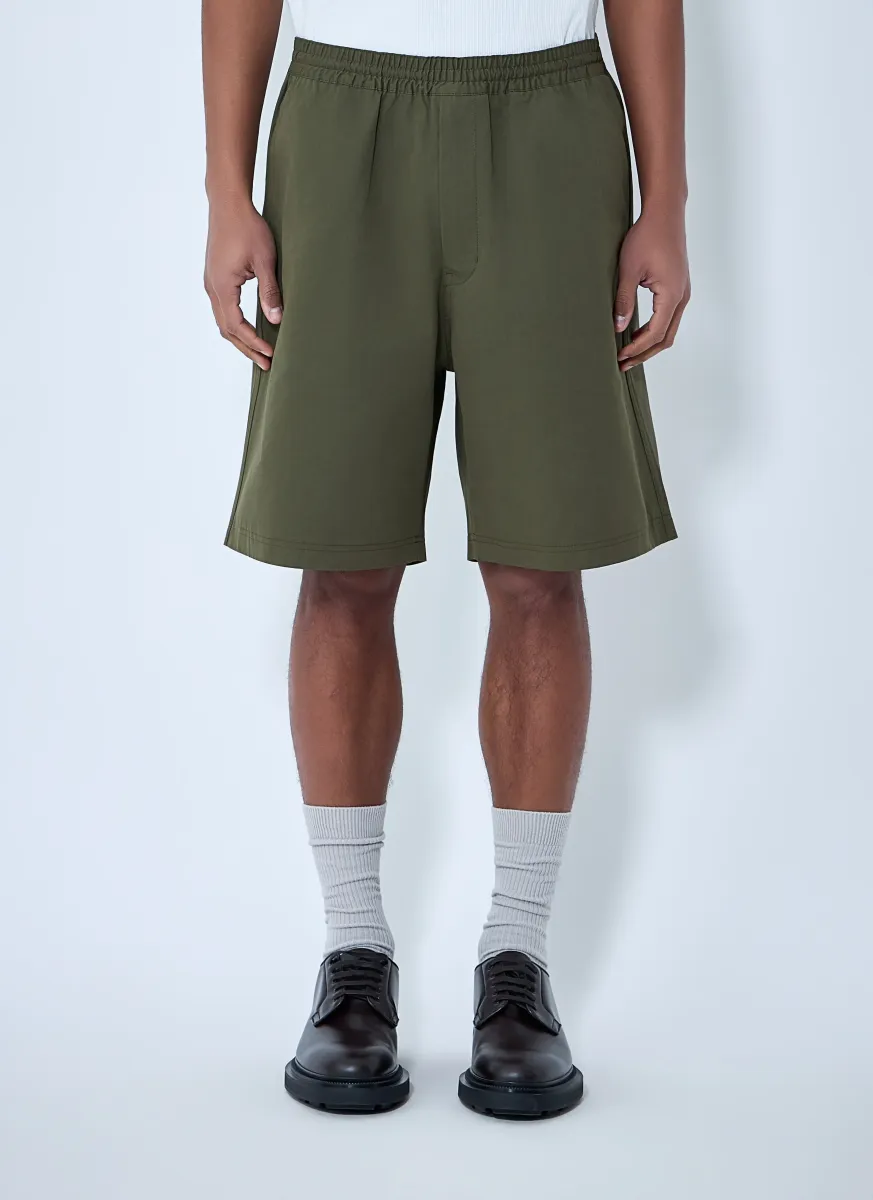 Elastic Waist Cotton Shorts