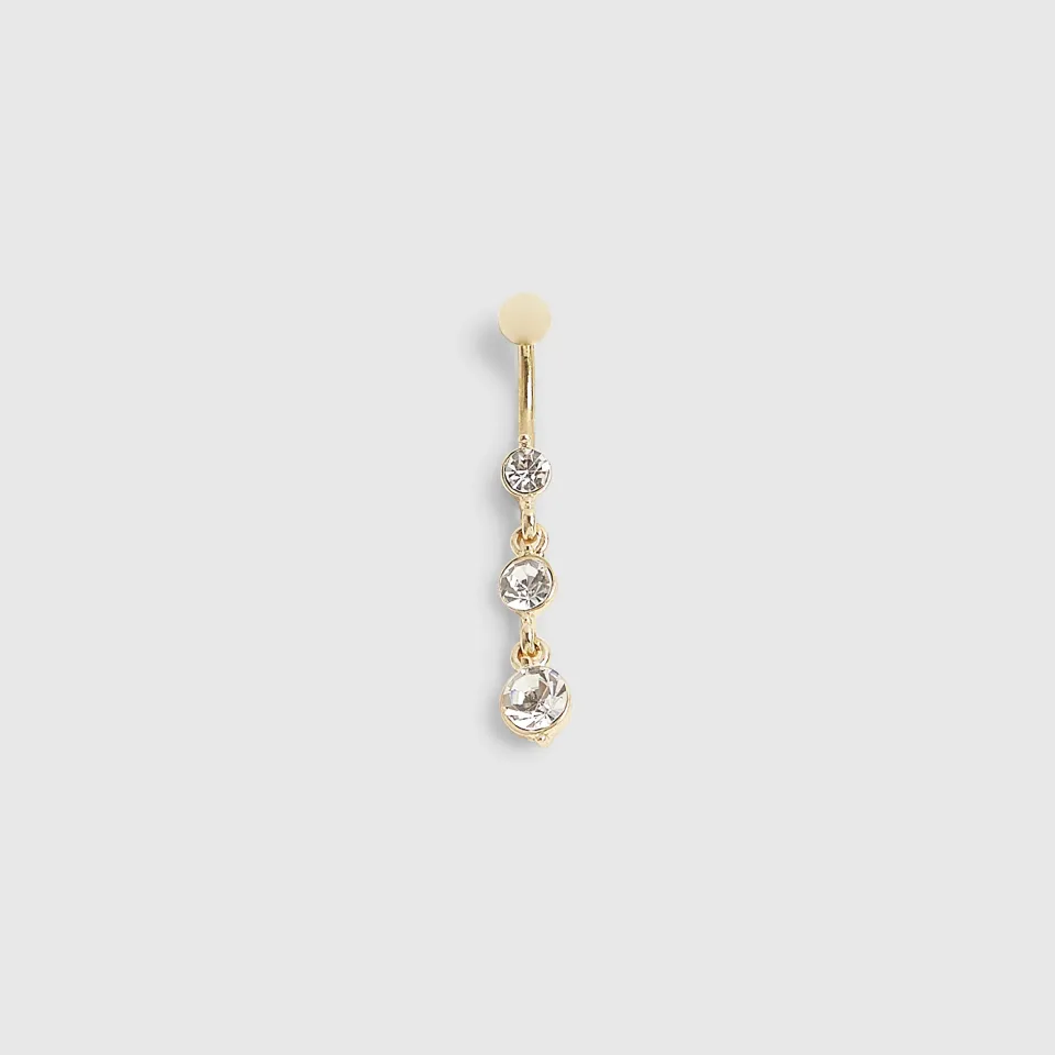 Diamante Drop Belly Bar