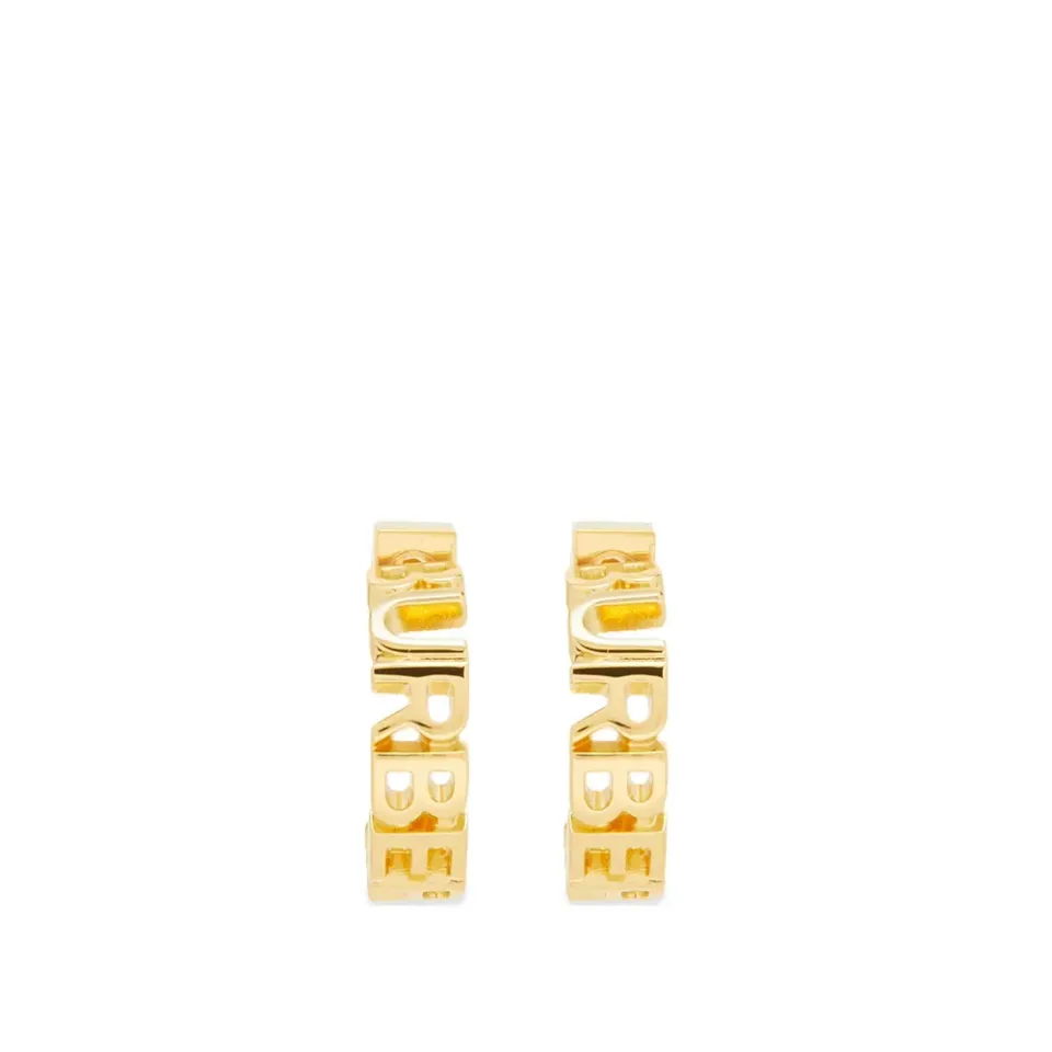 Logo Letter Hoop Earrings