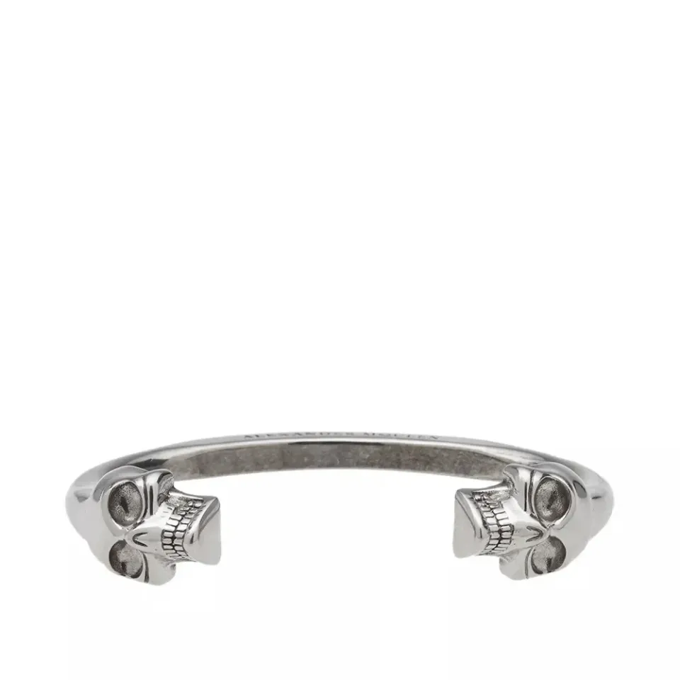 Large Twin Skull Bangle