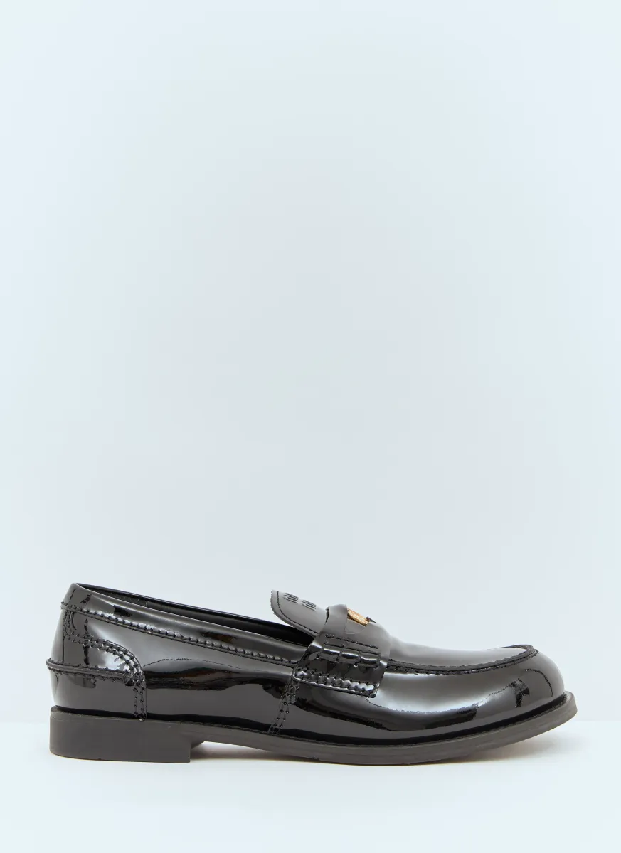 Patent Penny Loafers