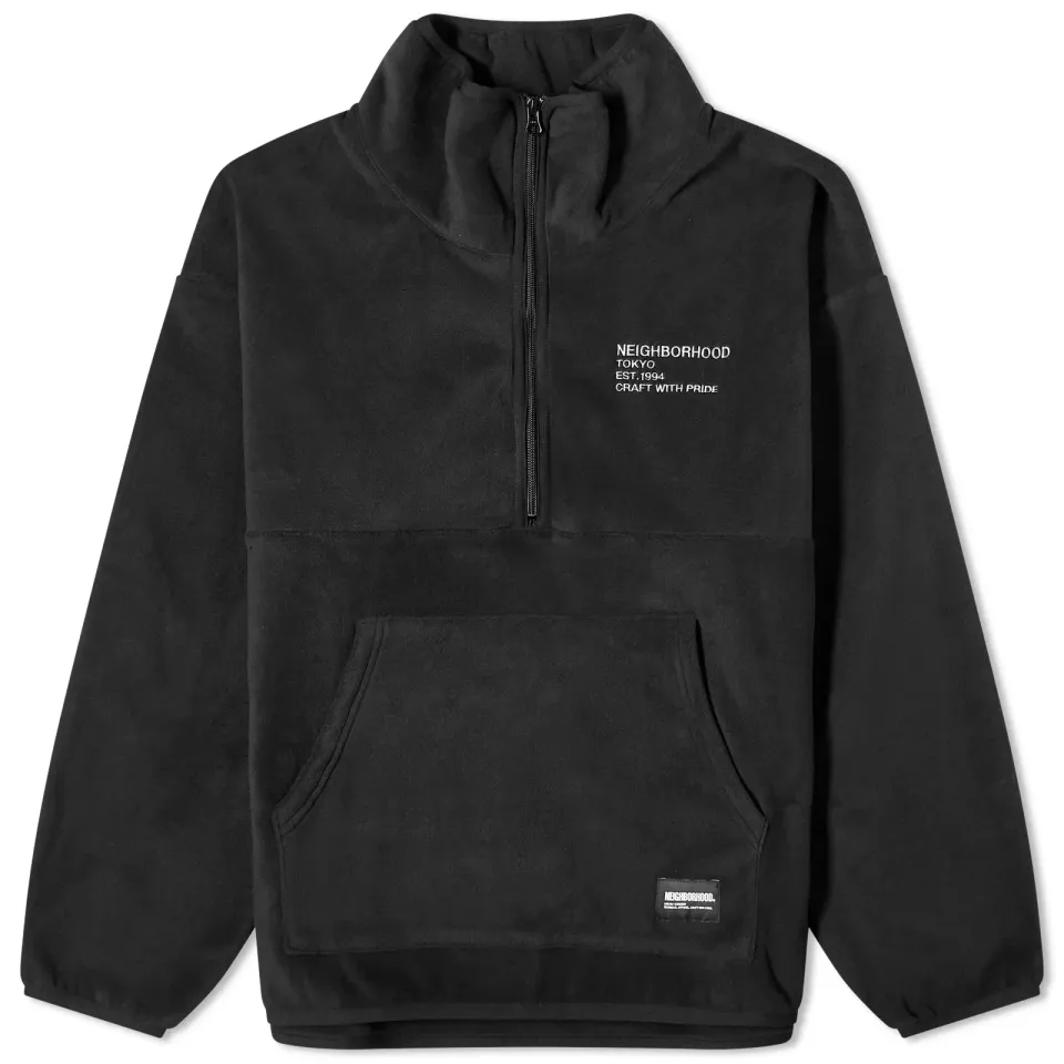 Fleece Half Zip Crew Sweater