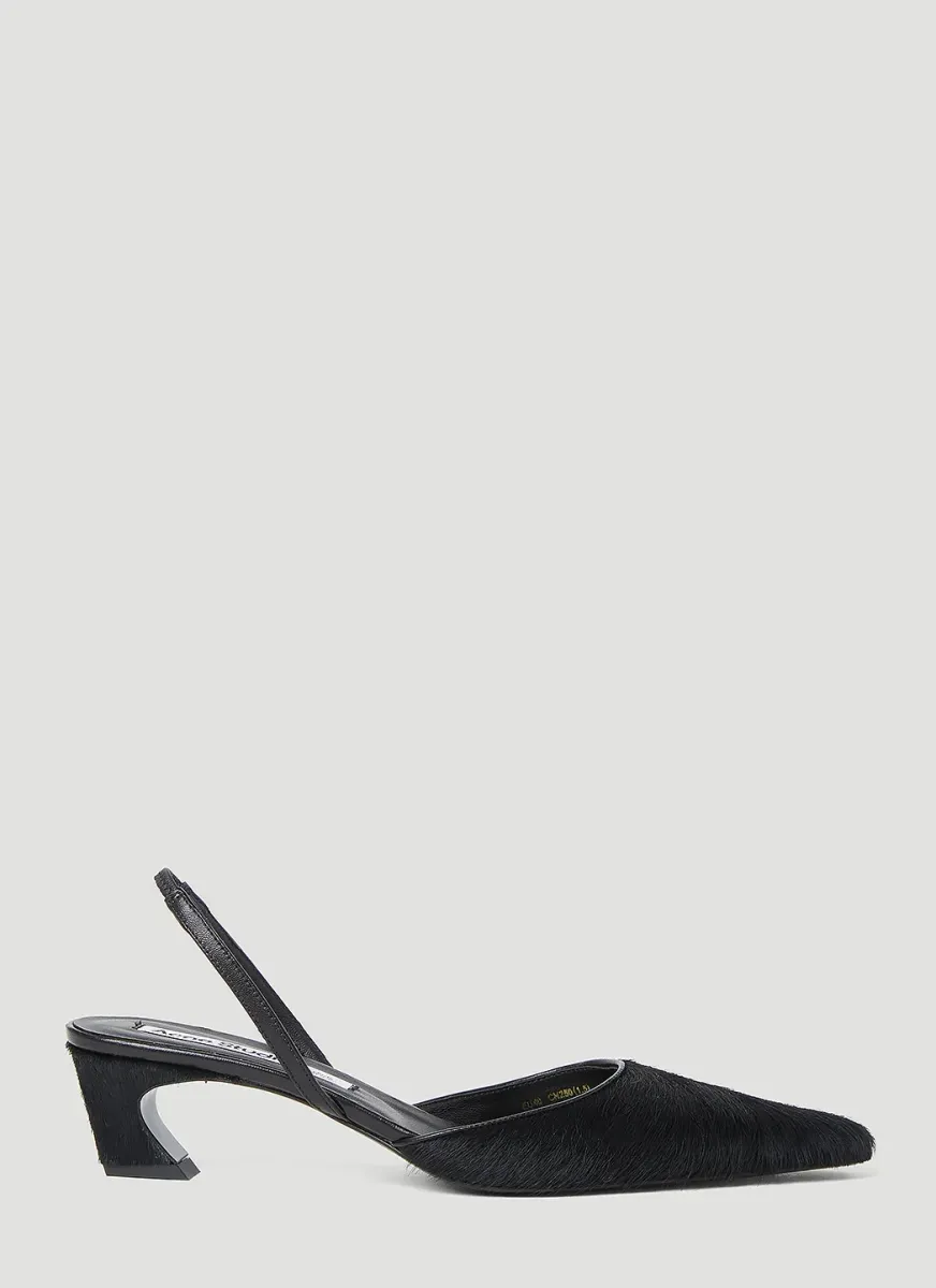 Hairy Slingback Heels