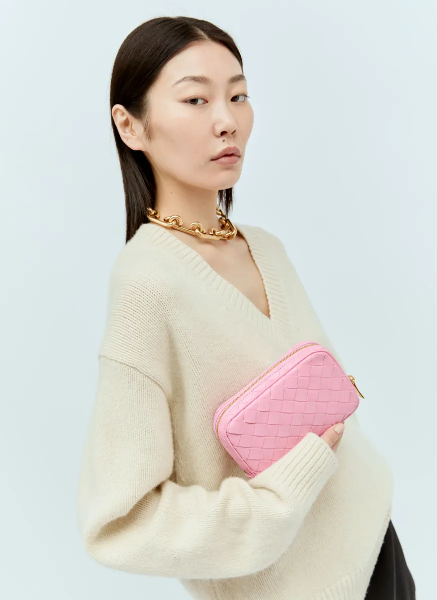 Small Intrecciato Zip Pouch