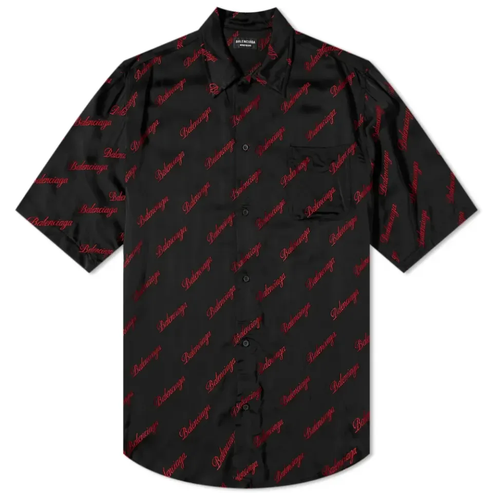Short Sleeve Script Logo Shirt
