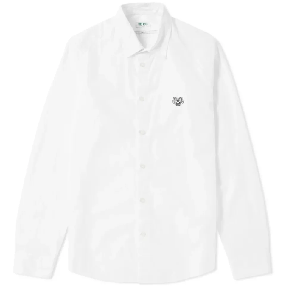 Button Down Dyed Tiger Poplin Shirt