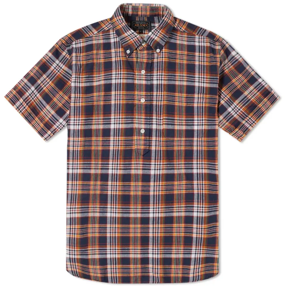 Short Sleeve Popover Madras Check Shirt
