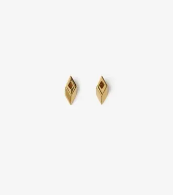 Hollow Stud Earrings in Gold