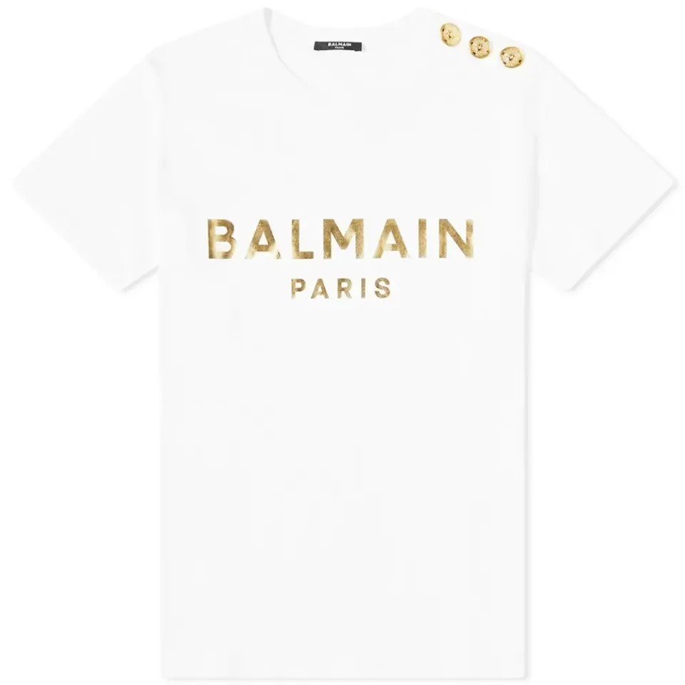 Button Detail Logo Tee