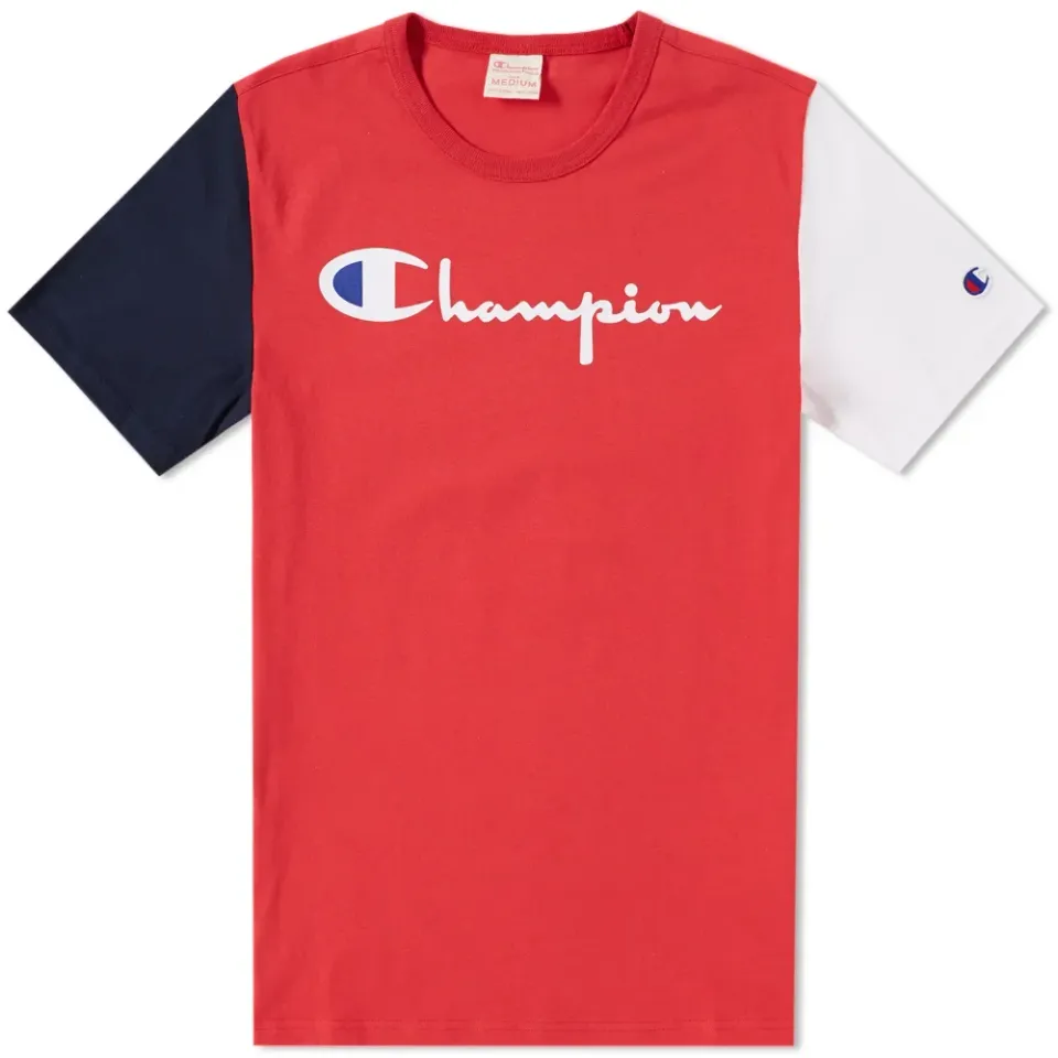Tricolour Script Logo Tee