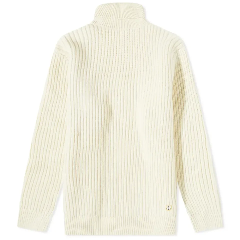 Ribbed Roll Neck Knit