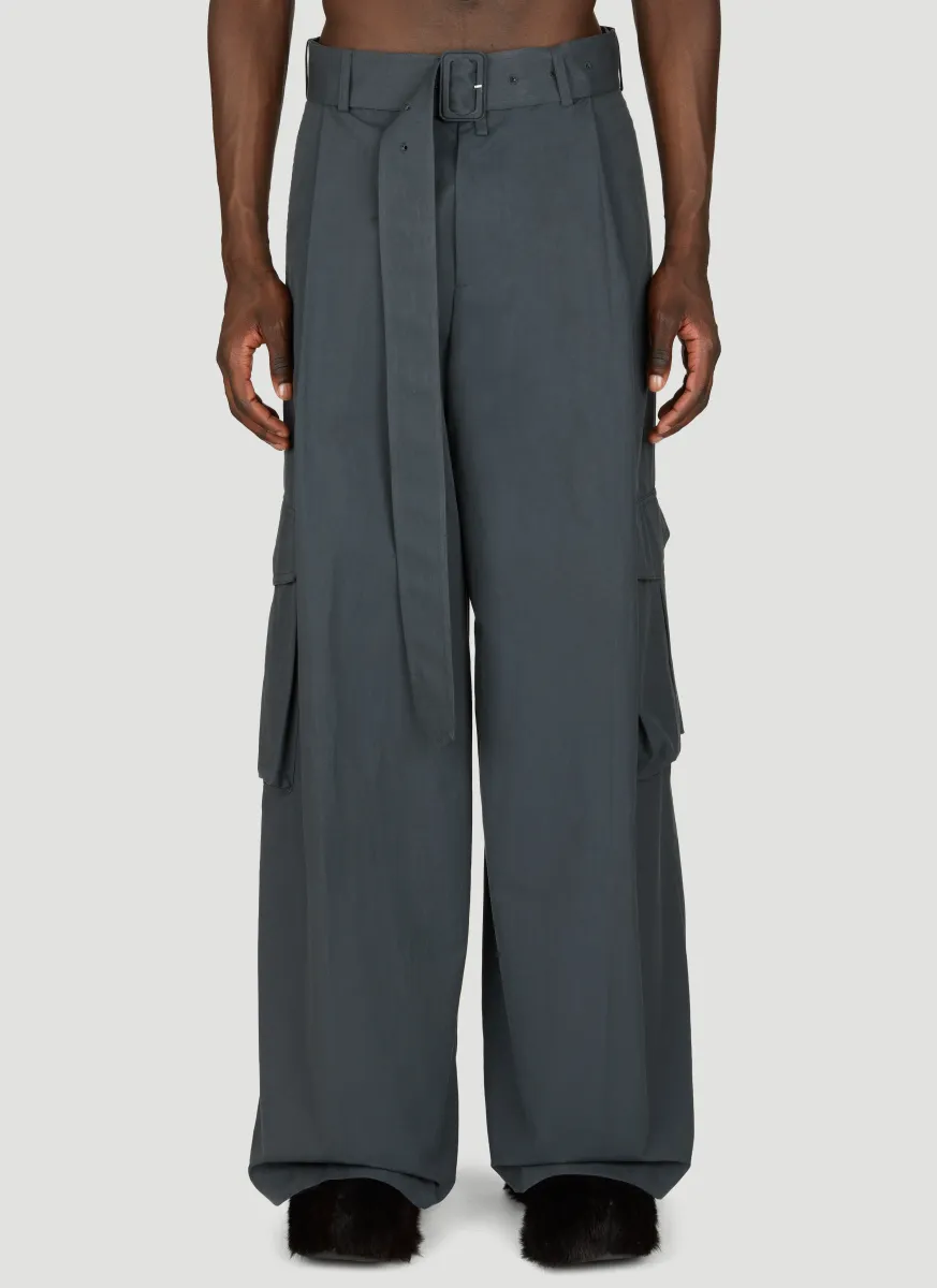 Wide-Belted Pants