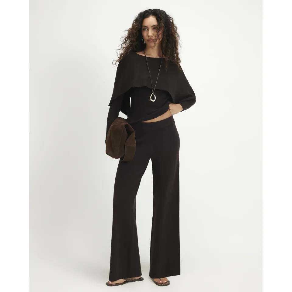 Knitted Wide Leg Trousers