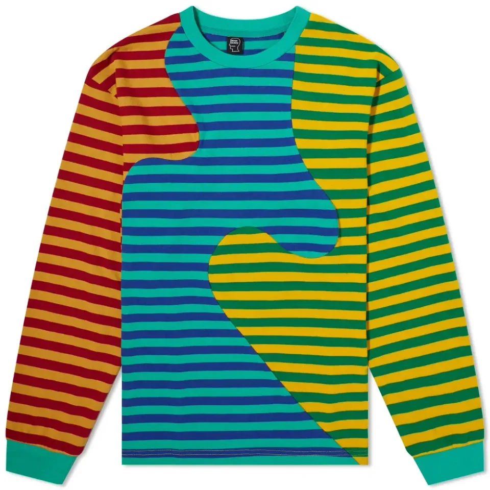 Long Sleeve Paneled Stripe T-Shirt