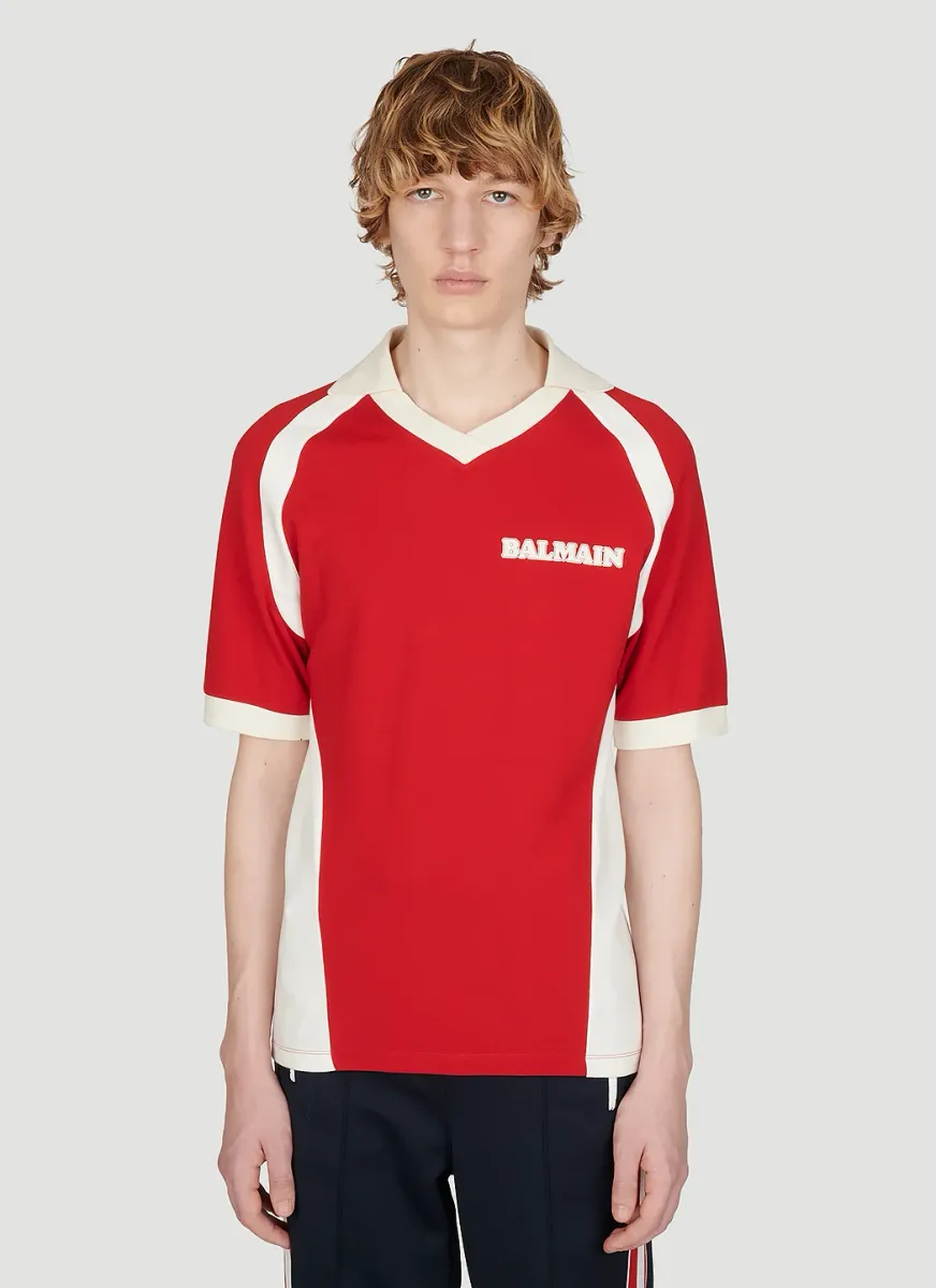 Retro Logo Print Polo Shirt