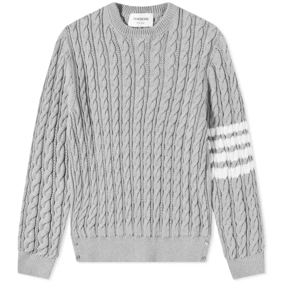 4 Bar Cable Crew Knit