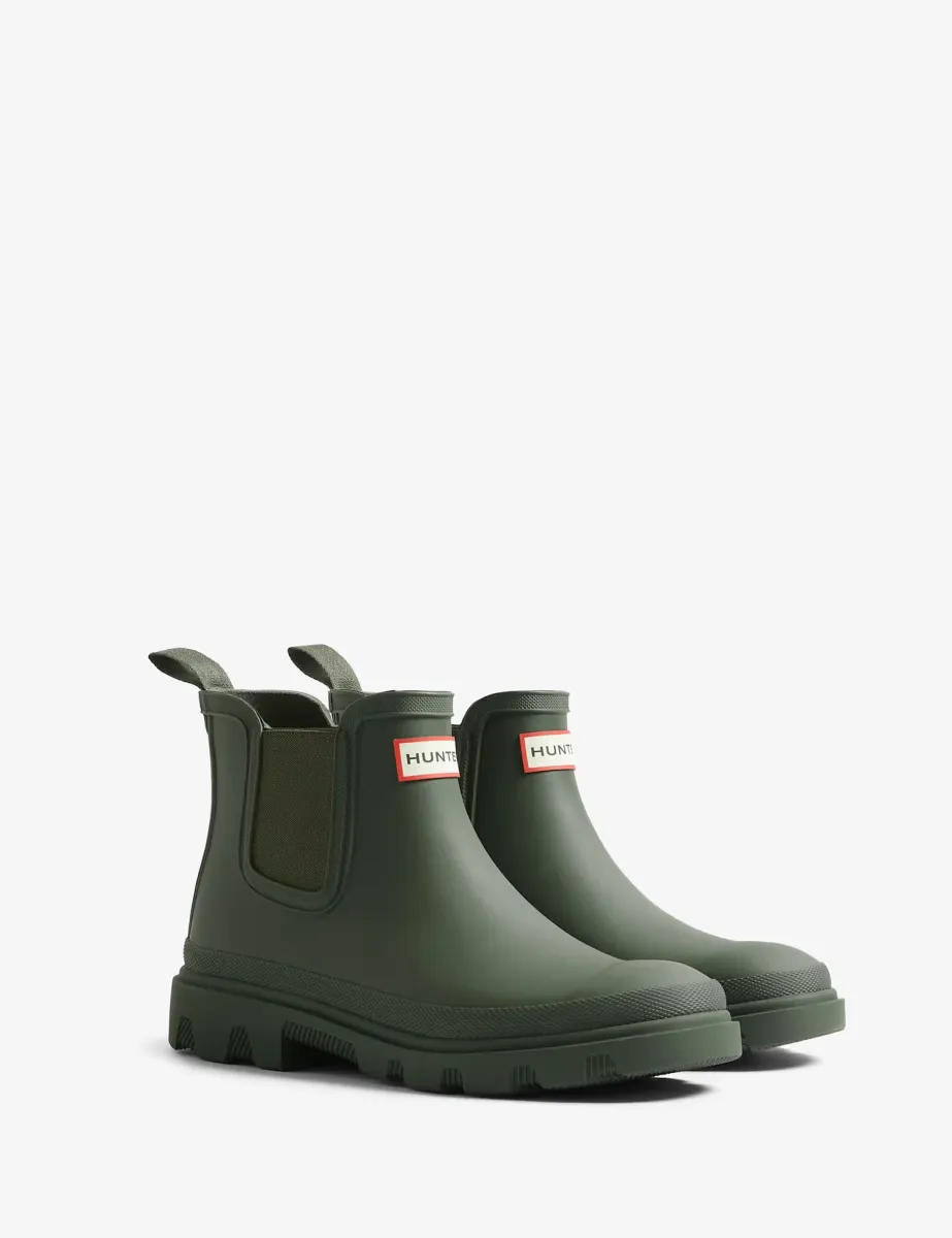 Unisex Downpour Chelsea Boots Dark Green