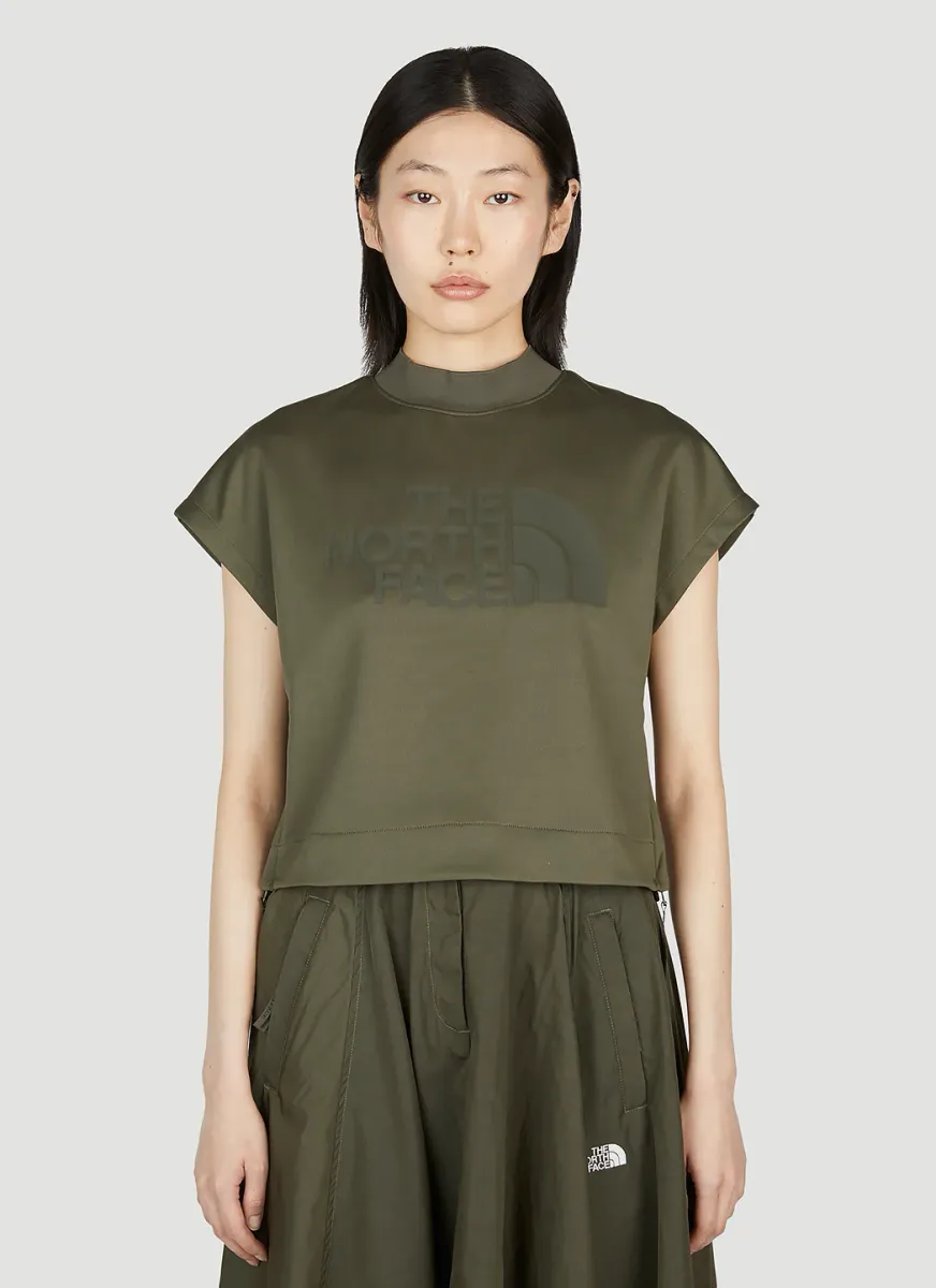 Logo Print Cropped T-Shirt