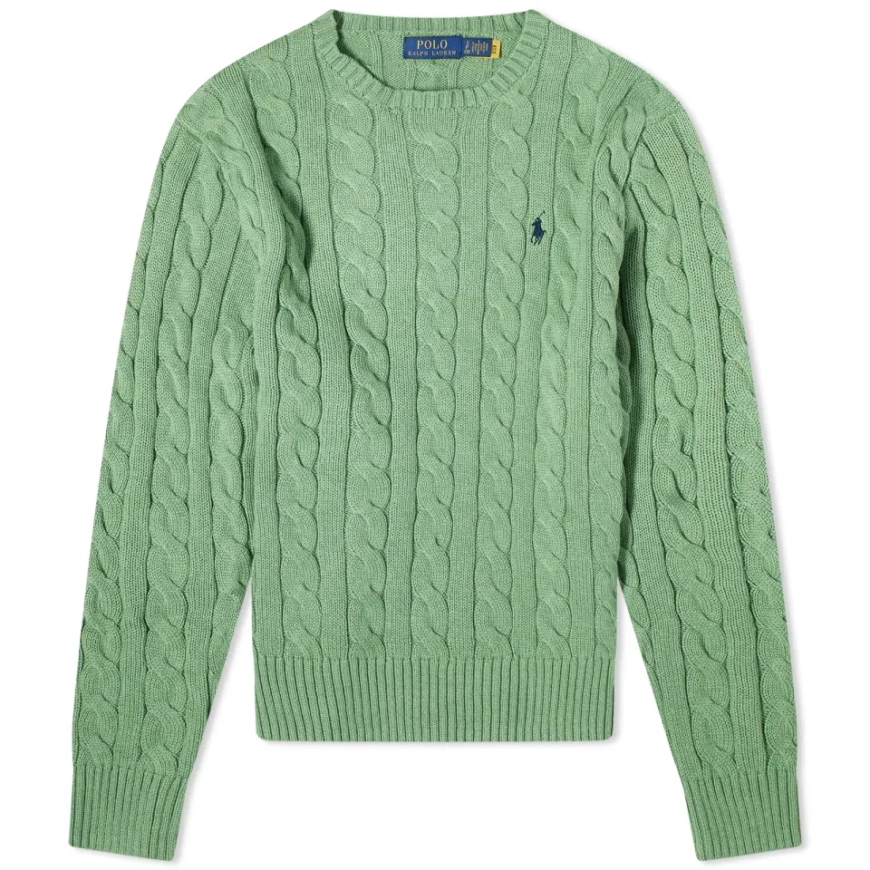 Cotton Cable Crew Knit