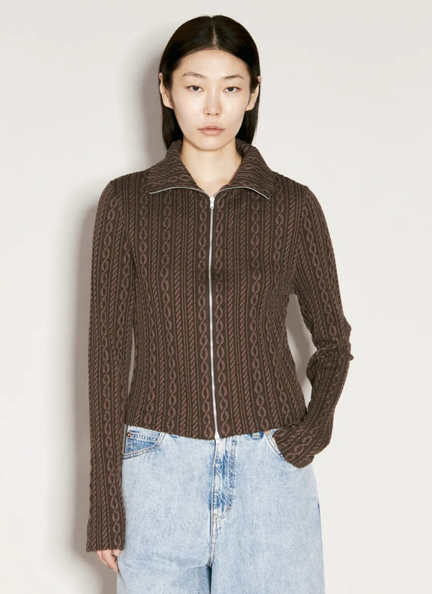 Slim Zip Cardigan