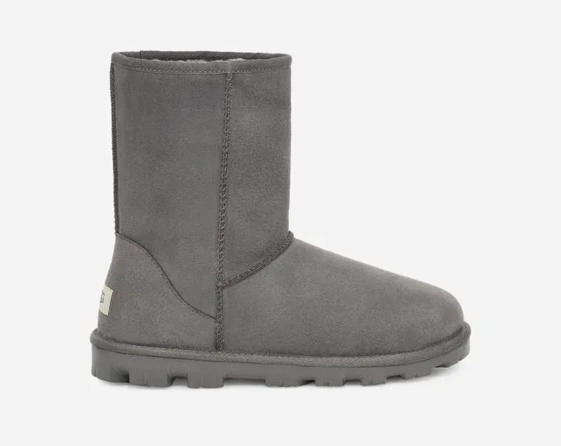 Essential Short Boot for Women in Grey, Size 3, Suede/Polyester/Wool
