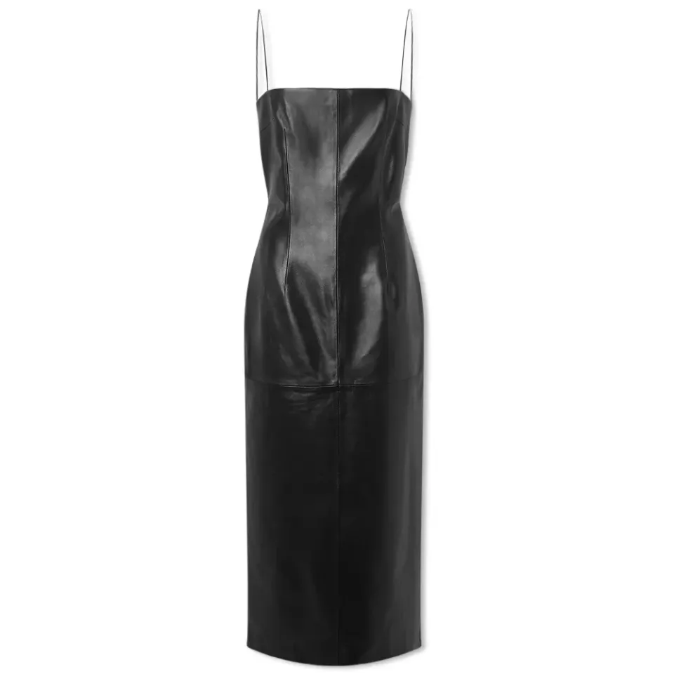 Tai Strapless Leather Dress