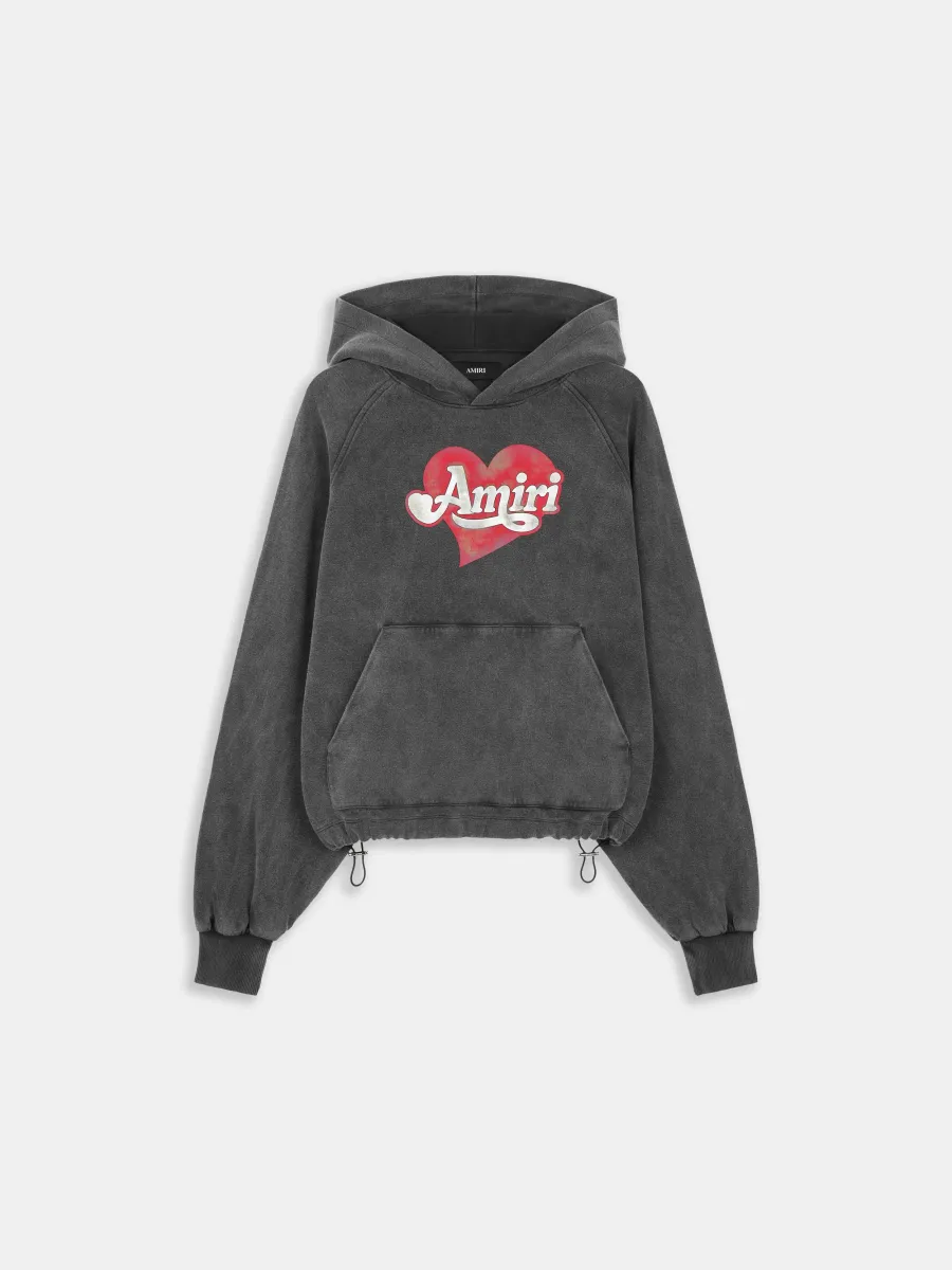 WOMEN - WOMEN'S AMIRI HEART HOODIE - Black