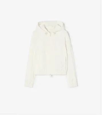 Knight Stamp Hooded Jacket in Seashell white - Women, Nylon