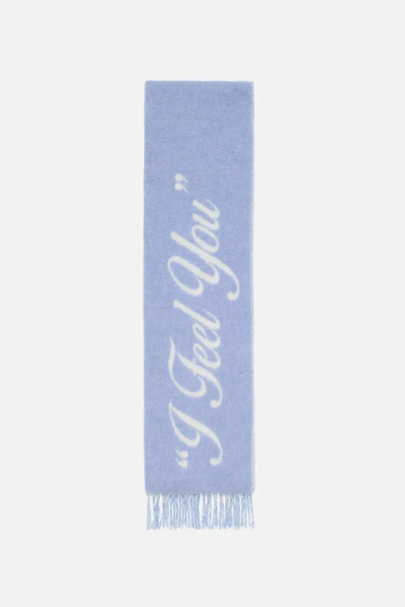 Wool fringed scarf
