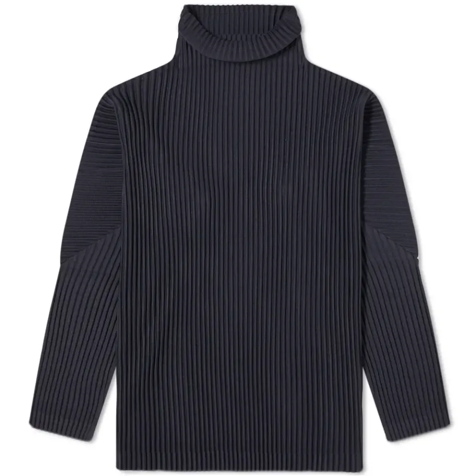 Pleated Roll Neck