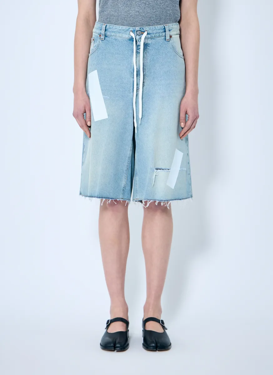 Distressed Denim Shorts