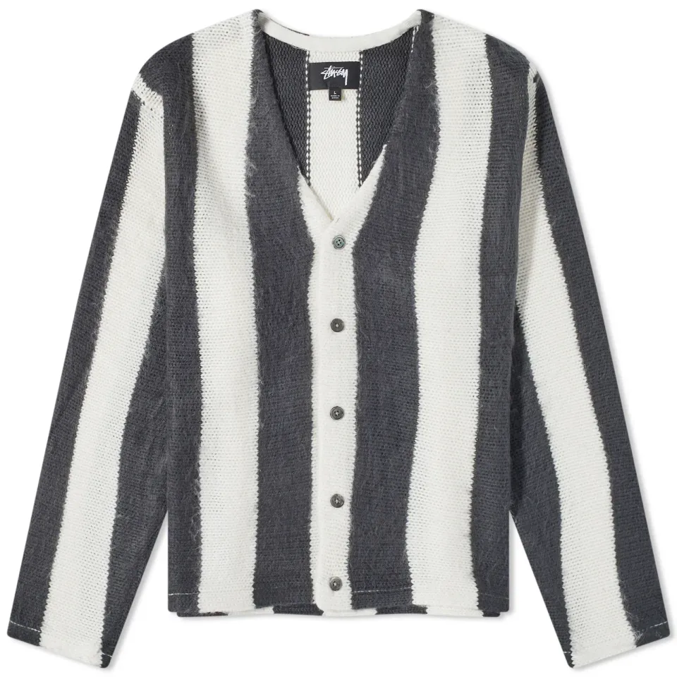 Stripe Brushed Cardigan