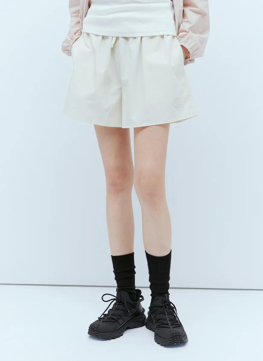 Logo Patch Drawstring Shorts