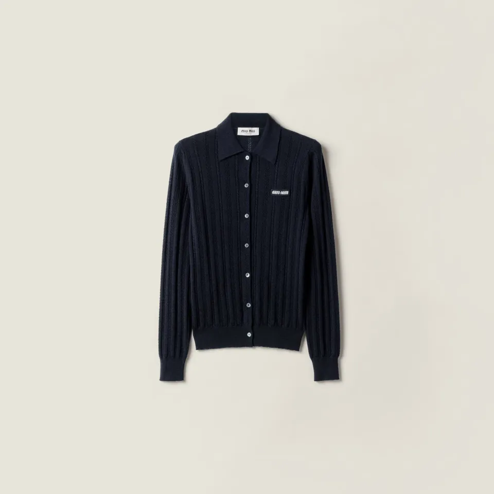 Buttoned cashmere cardigan