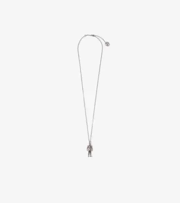 Knight Charm Necklace in Silver