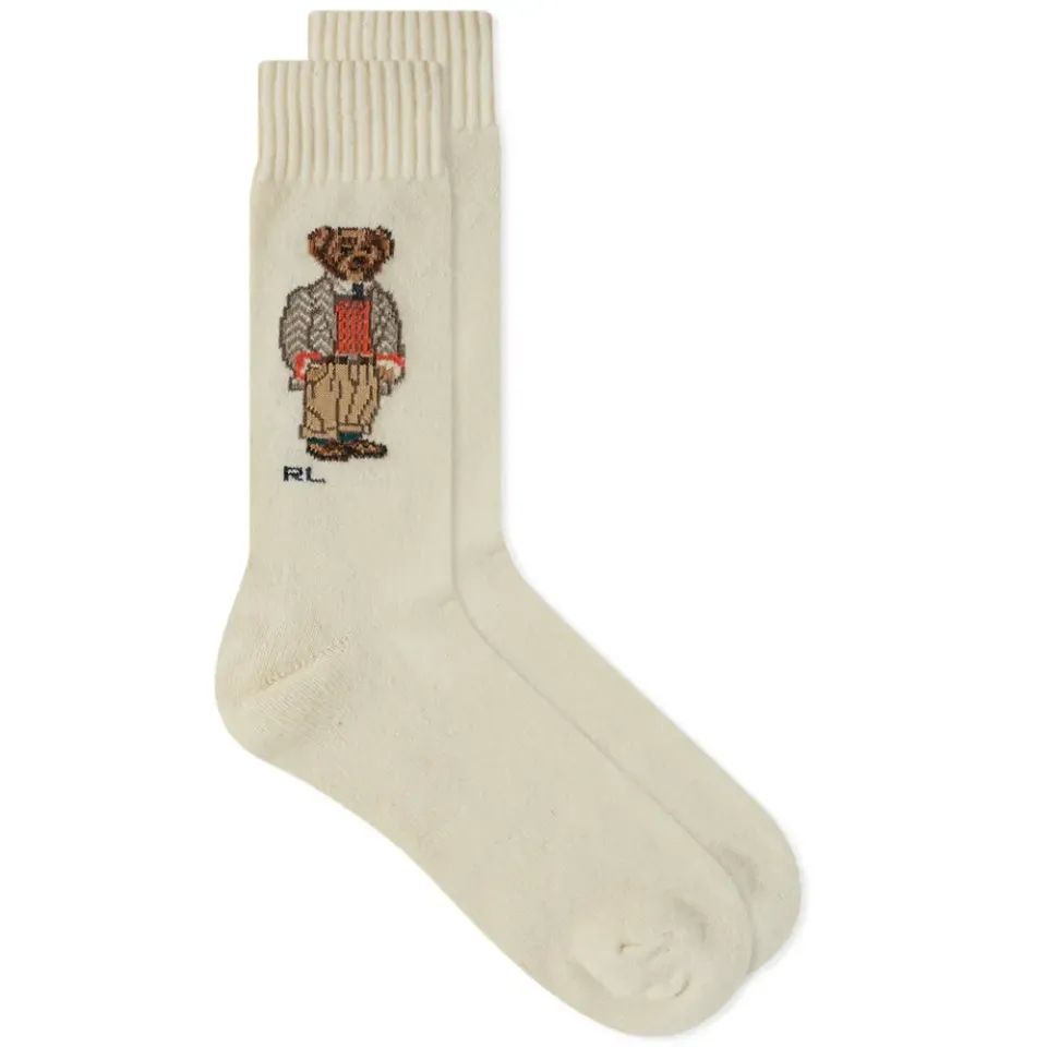 Preppy Bear Cotton Crew Sock