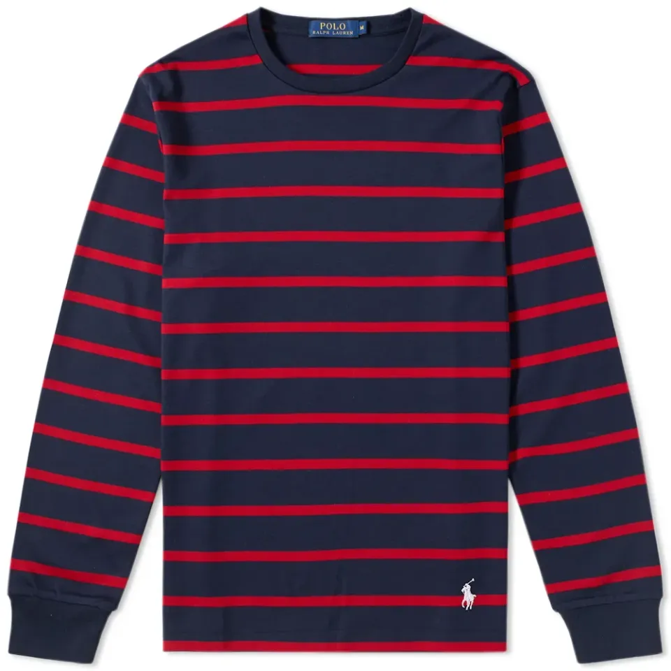 Long Sleeve Custom Fit Stripe Tee