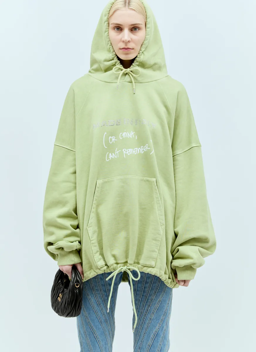 Cyrstal Embellished Hooded Sweatshirt