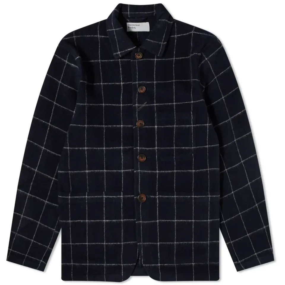 Check Wool Bakers Chore Jacket