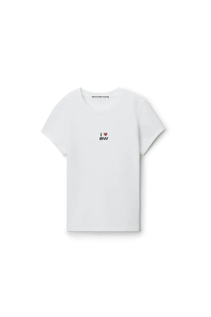CRYSTAL HOTFIX I HEART AW TEE